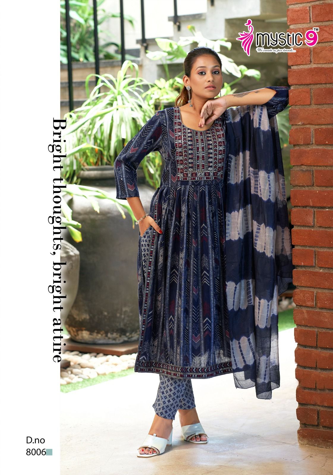 Sara Vol 8 By Mystic 9 Rayon Printed Kurti With Bottom Dupatta Wholesale Market In Surat